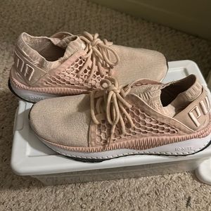 Baby pink Puma ignite shoes